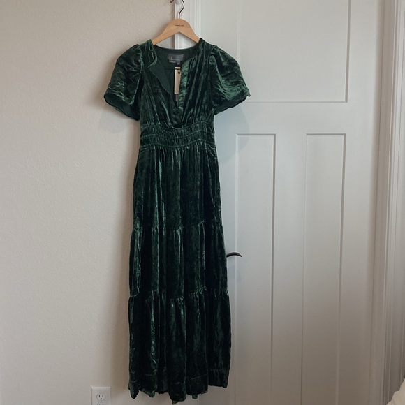 NWOT The Somerset Velvet Maxi Dress Anthropologie - Picture 6 of 14